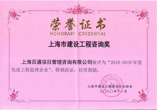 荣誉 我司荣获上海市建设工程咨询行业协会颁发的多个奖项